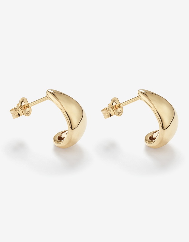 Michael Hill - Polished Graduated Dome Huggie Stud Earrings in 10kt Yellow Gold