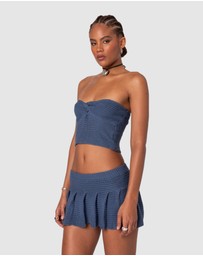 EDIKTED - Kiera Twist Front Knit Tube Top
