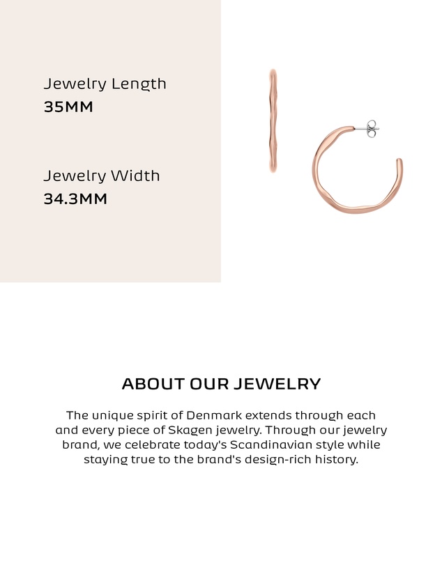Skagen - Moderne Stak Rose Gold Tone Tone Earring