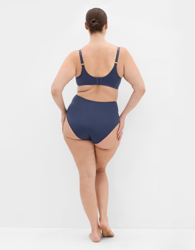 City Chic - Plus size Luxe Microfibre Plunge T-Shirt Bra - navy