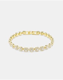 Swarovski - Una Angelic Bracelet, Round Cut, White, Gold-Tone Plated