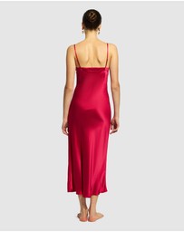 GINIA - Silk Long Nite V Neck