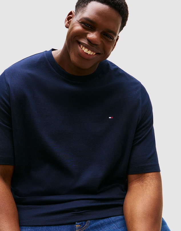 Tommy Hilfiger - Big & Tall Flag Embroidery Crew Neck T-Shirt