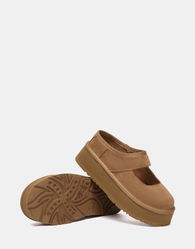EVERAU - EverAU Ugg Moana Cow Suede Upper Loafer Oxfords Flats