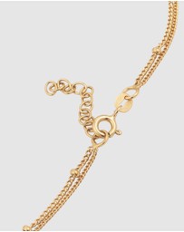 Elli Jewelry - Necklace Layer Crystal Ball 925 Sterling Silver Gold-Plated