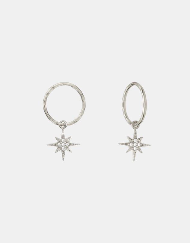 SAINT VALENTINE - North Star Mini Hoops - Silver