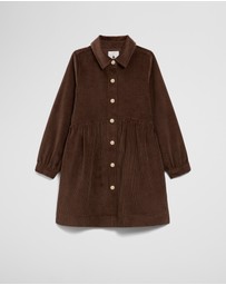 Country Road - Organically Grown Cotton Cord Button Through Dress