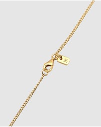 Kuzzoi - ICONIC EXCLUSIVE - Necklace Male Cloverleaf Enamel 925 Sterling Silver Gold Plated