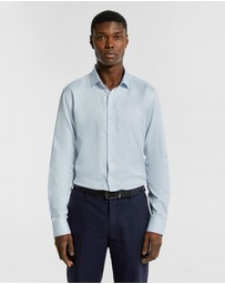 yd. - Clubman Pure Cotton Twill Slim Fit Dress Shirt