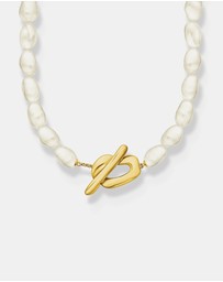 THOMAS SABO - THOMAS SABO Fluid Pearl Necklace in Gold