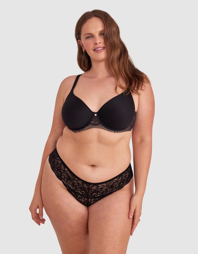 Bras N Things - Romance V String Knicker - Black