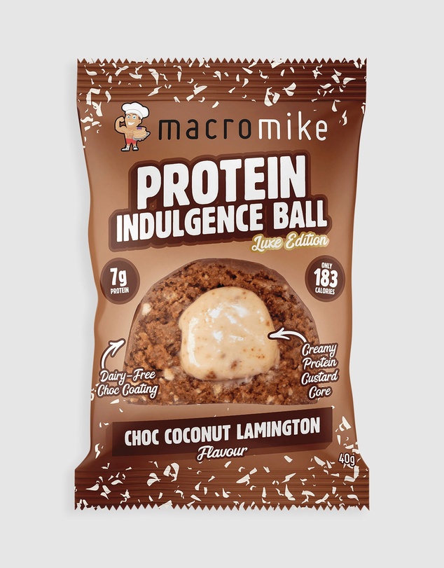 Macro Mike - Choc Coconut Lamington Protein Indulgence Ball - 12x40g