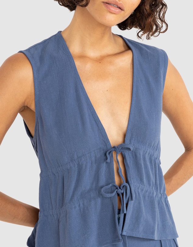 Rhythm - Skyla Tie Front Top