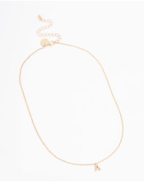Lovisa - Gold Plated Cubic Zirconia Letter A Necklace