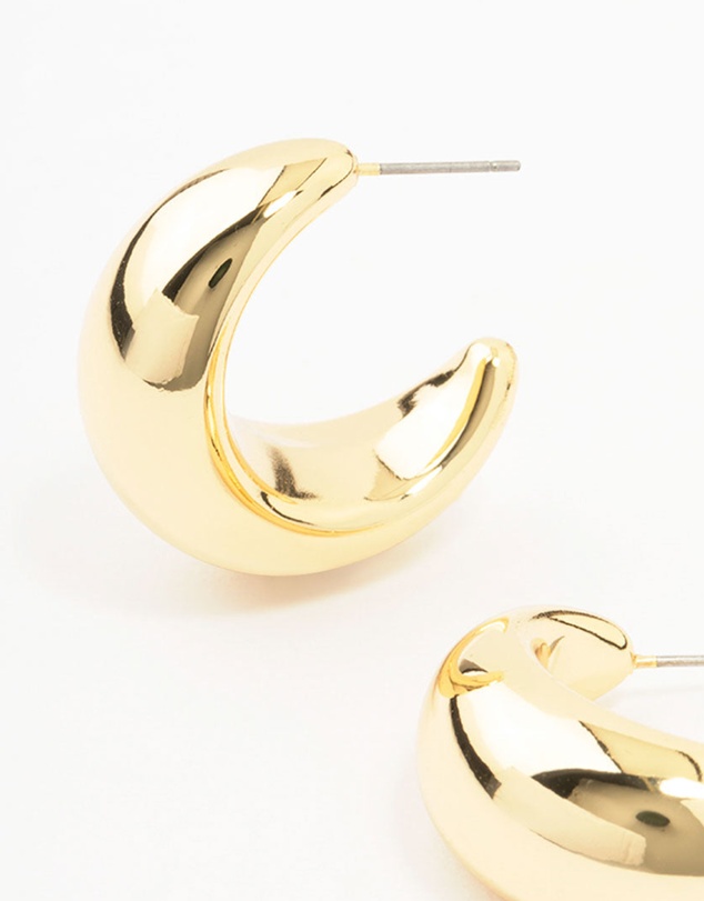 Lovisa - Gold Plated Brass Extra Large Thick Hoop Earrings