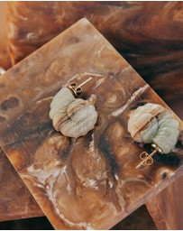 Haze & Glory - ICONIC EXCLUSIVE - Earrings Women Stud Jade 925 Sterling Silver Gold Plated