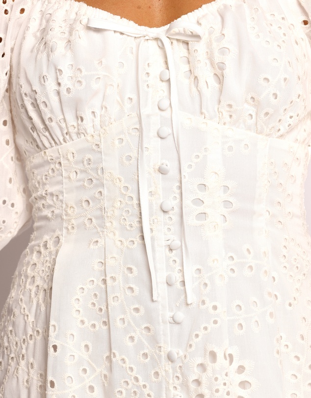 Petal & Pup - Solenne Mini Dress - Ivory Floral