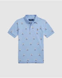 Polo Ralph Lauren - Tennis-Print Cotton Mesh Polo Shirt - ICONIC EXCLUSIVE - Babies-Kids