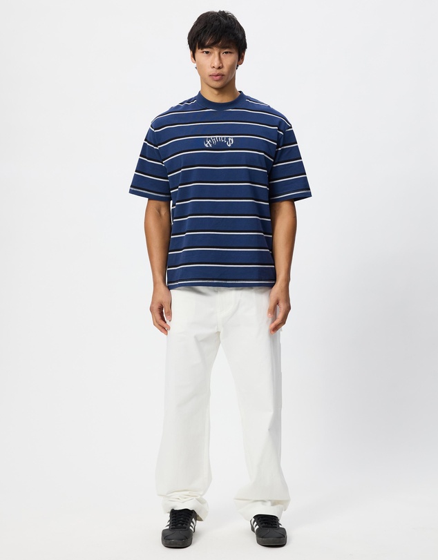 Thrills - Stagger Big Stripe Oversize Box Crop Tee