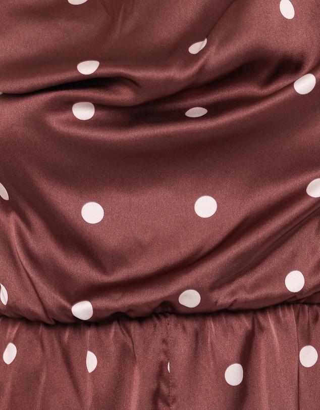 Petal & Pup - Cassidy One Shoulder Playsuit - Brown Polka Dot