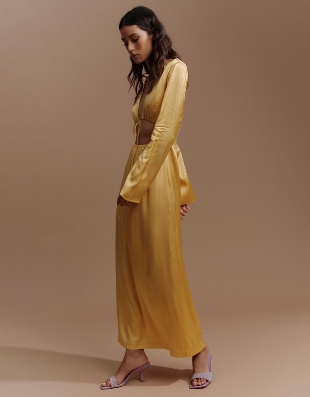 Ownley - Lilith Drawstring Cut Out Dress
