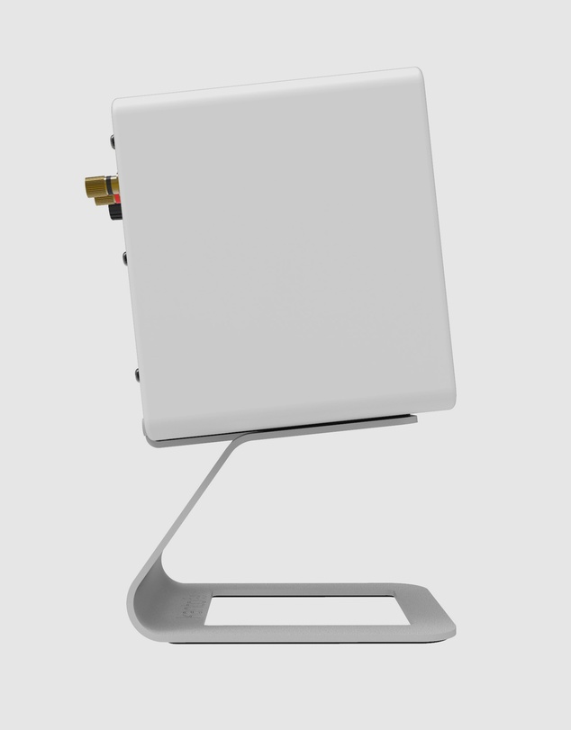 iWorld - Kanto SE2W Elevated Desktop Speaker Stands for Small Speakers - Pair, White