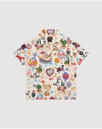 Camilla - Short Sleeve Camp Collared Shirt - Kids-Teens