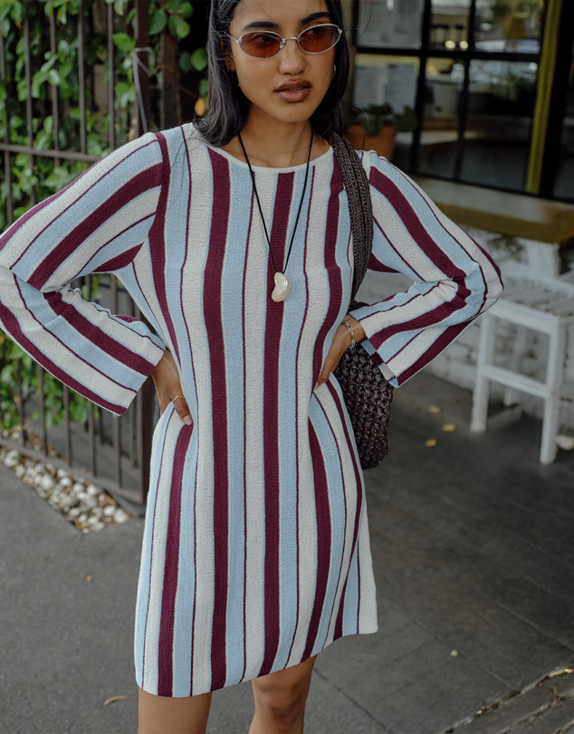 Ceres Life - Chloe Stripe Knit Mini Dress