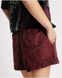 ONE TEASPOON - Black Heart Denim Boxer Shorts