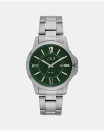 Jag - Xavier Mens Green Dial 44mm Silver Watch