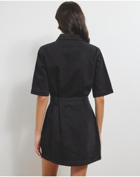 Atmos&Here - Zarah Short Sleeve Denim Mini Dress