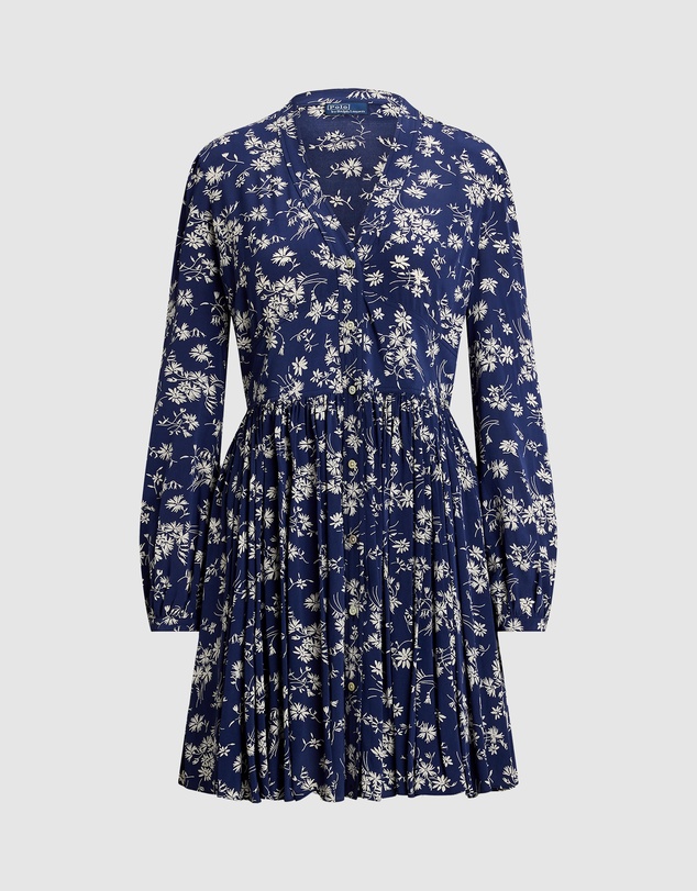 Polo Ralph Lauren - Floral Buttoned Crepe Dress