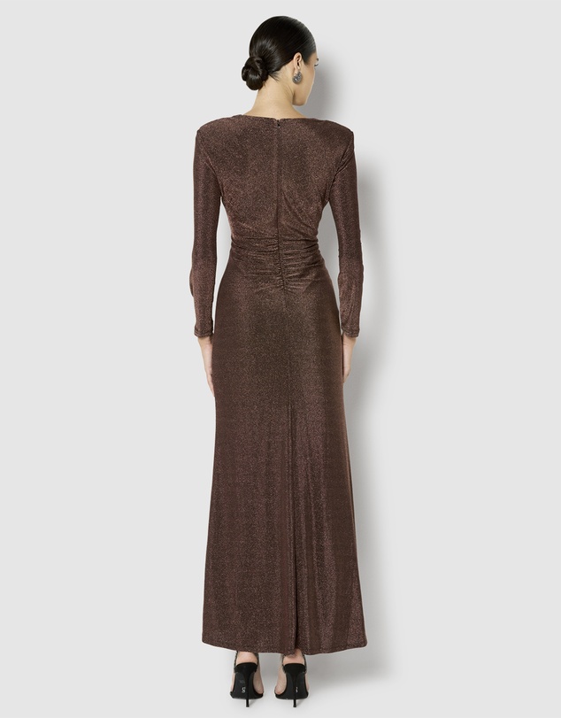 Montique - Zoe Metallic Knit Gown