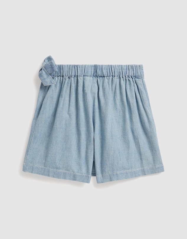 Polo Ralph Lauren - Indigo Chambray Faux-Wrap Skort - Babies-Kids