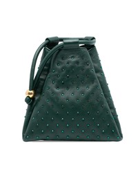 Pre-Loved by Azura Reborn - Pre-Loved Mini Lambskin Crystal Embellished Triangle Handbag