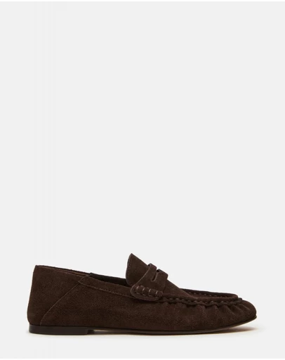 Steve Madden - Roger Chocolate Brown Suede Loafers