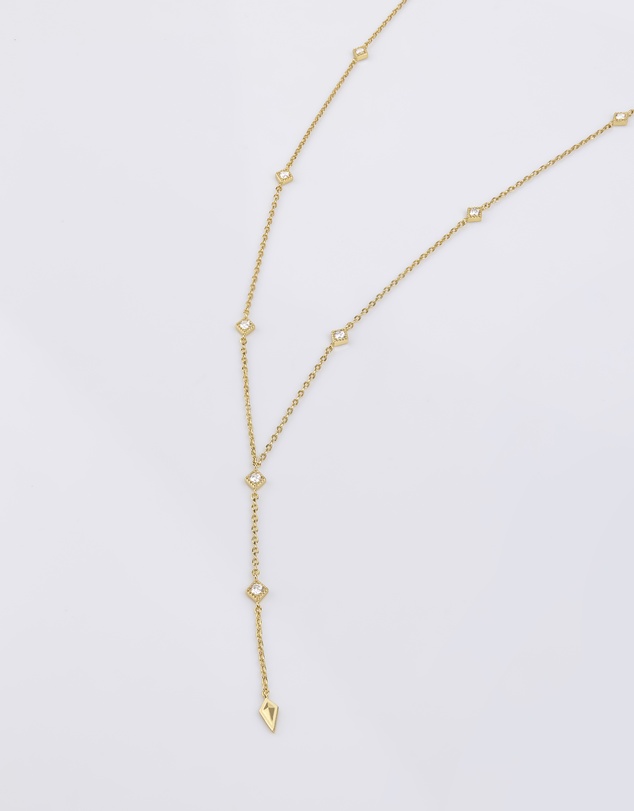 Wanderlust + Co - Arya Lariat Gold Necklace