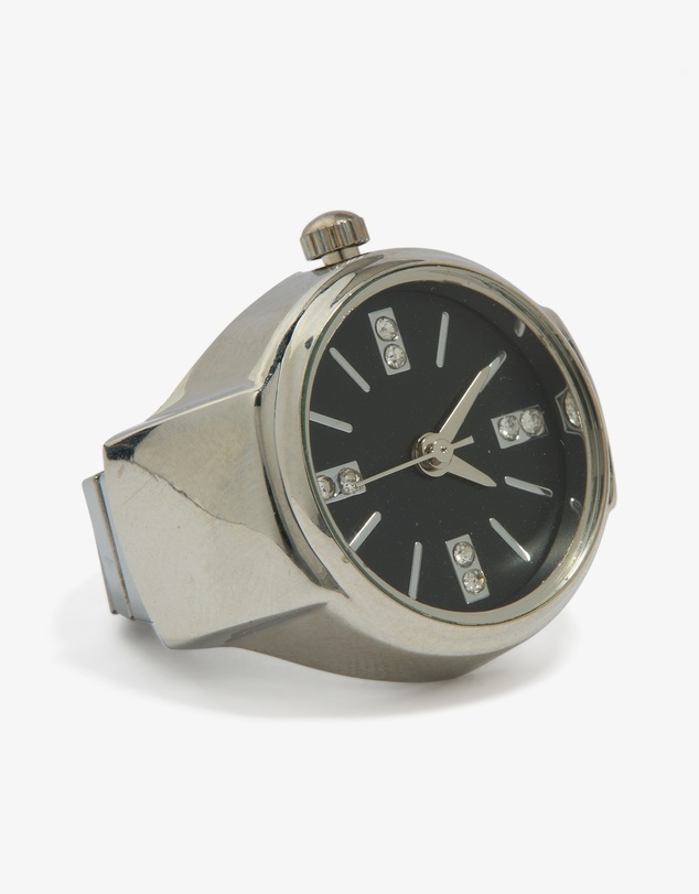 Lovisa - Silver Black Statement Watch Ring