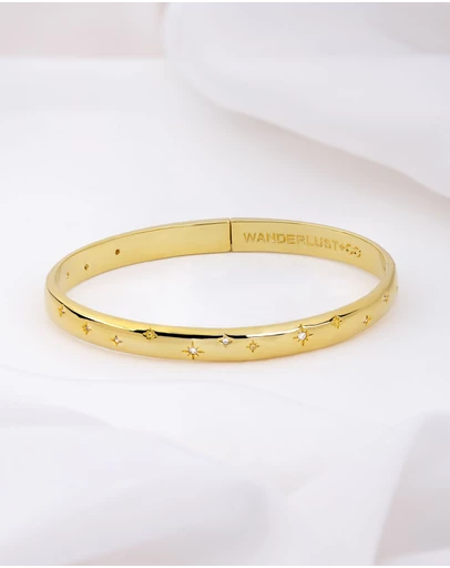 Wanderlust + Co - Midnight Hour Gold Bangle