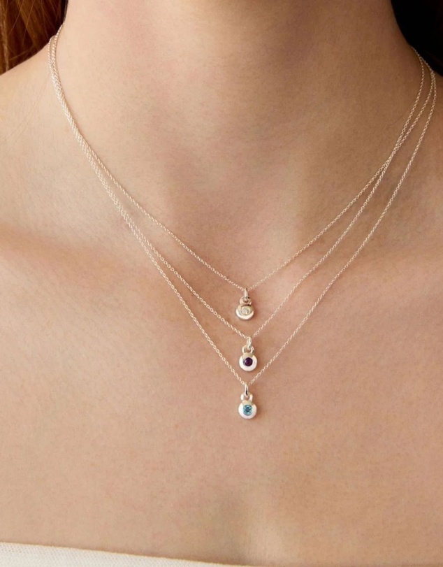 Najo - February Silver & Amethyst Birthstone Necklace
