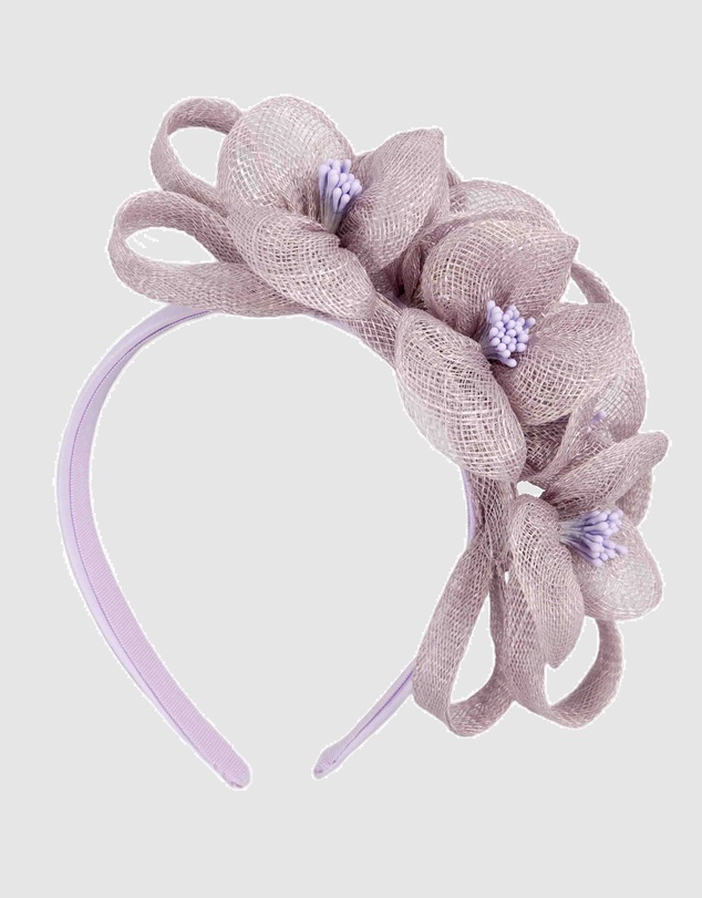 Max Alexander - Small Lilac Sinamay Flowers Fascinator