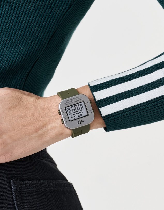 adidas Originals - Adaptik One 38mm Green Silicone Strap Watch
