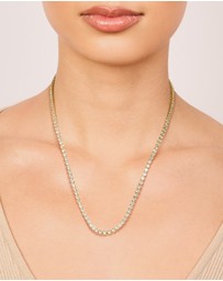 Lovisa - Waterproof Gold Plated Stainless Steel Cubic Zirconia Tennis Necklace
