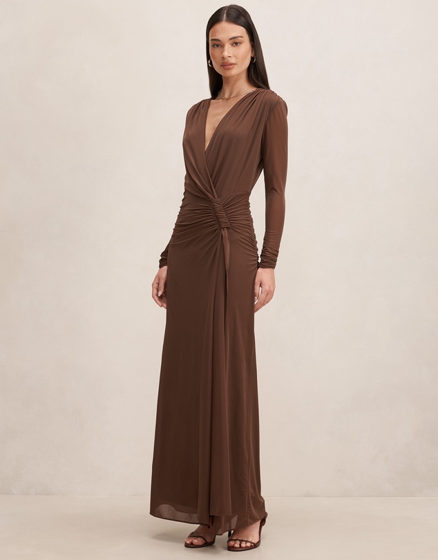 Forever New - Amara Draped Mesh Maxi Dress