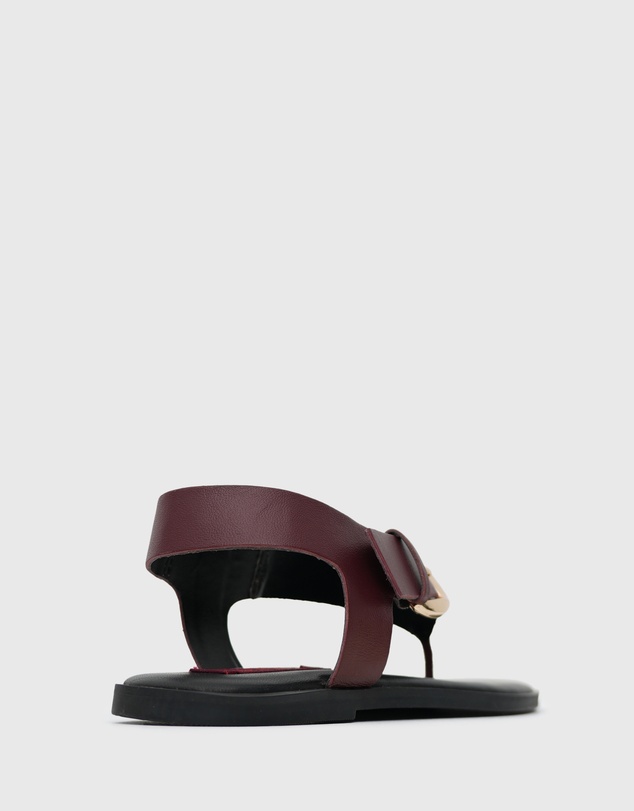 Betts - Titan Leather Buckled Strap Thong Sandals