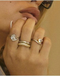 Luv Aj - The Marais Wave Ring Set