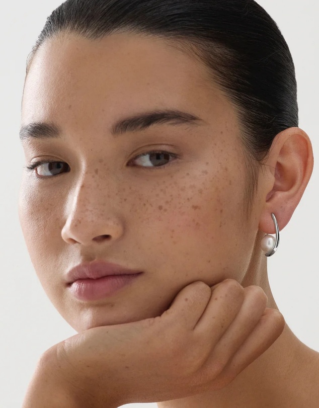 Najo - Mariselle Silver Pearl Earring