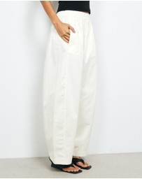 AERE - Organic Cotton Twill Barrel Leg Pants
