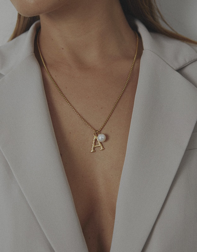 Zahar - Pearl Letter A Necklace
