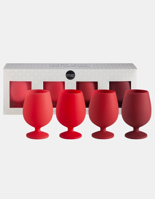 porter green - stemm | silicone unbreakable wine glasses